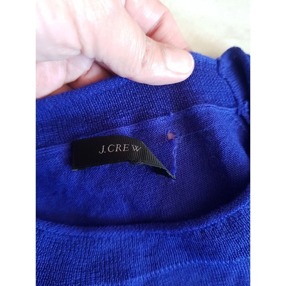 J. Crew Womens Sweater Embroidered Size Small Long Sleeve Grandmacore Preppy